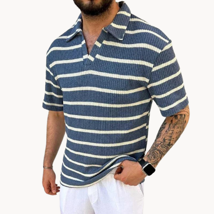 Samuel - Polo con colletto alla coreana traspirante