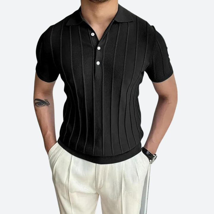 Mason - Polo con scollo a V in tessuto elasticizzato