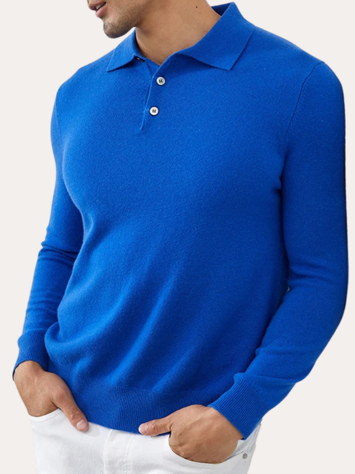 Archer - Maglione con colletto polo in maglia