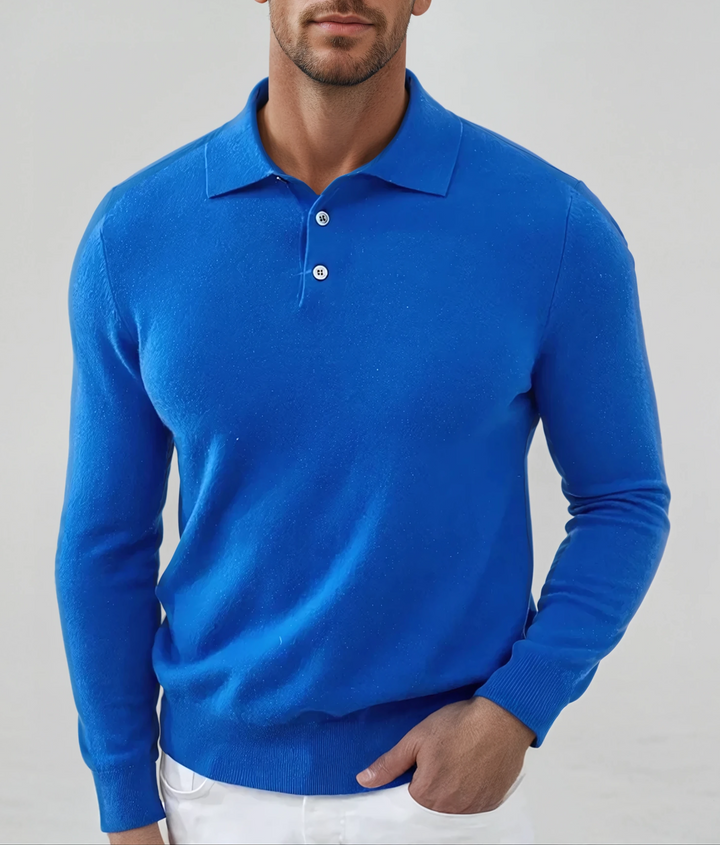 Archer - Maglione con colletto polo in maglia