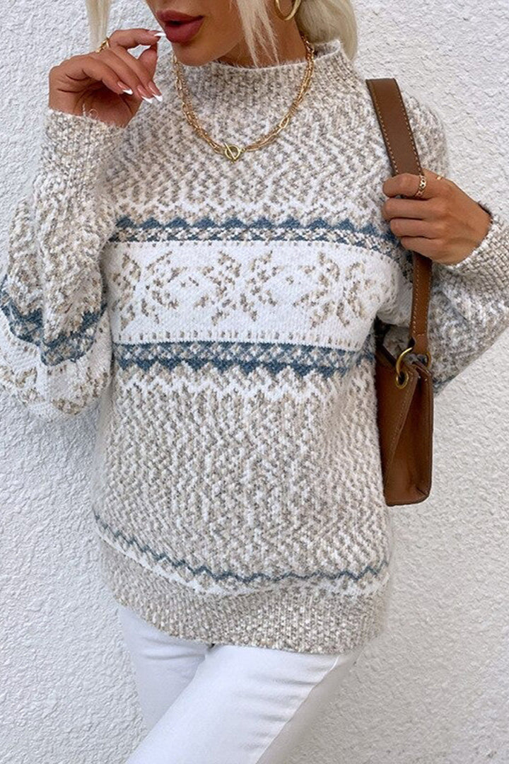 Elegante maglione con fiocchi di neve