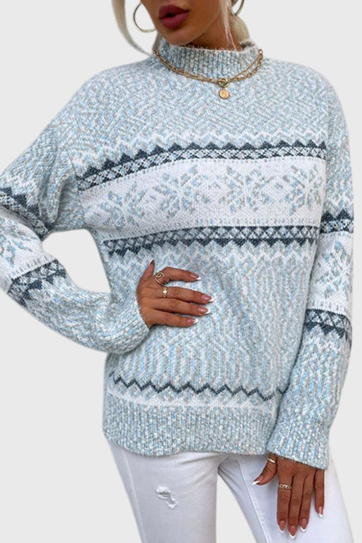 Elegante maglione con fiocchi di neve