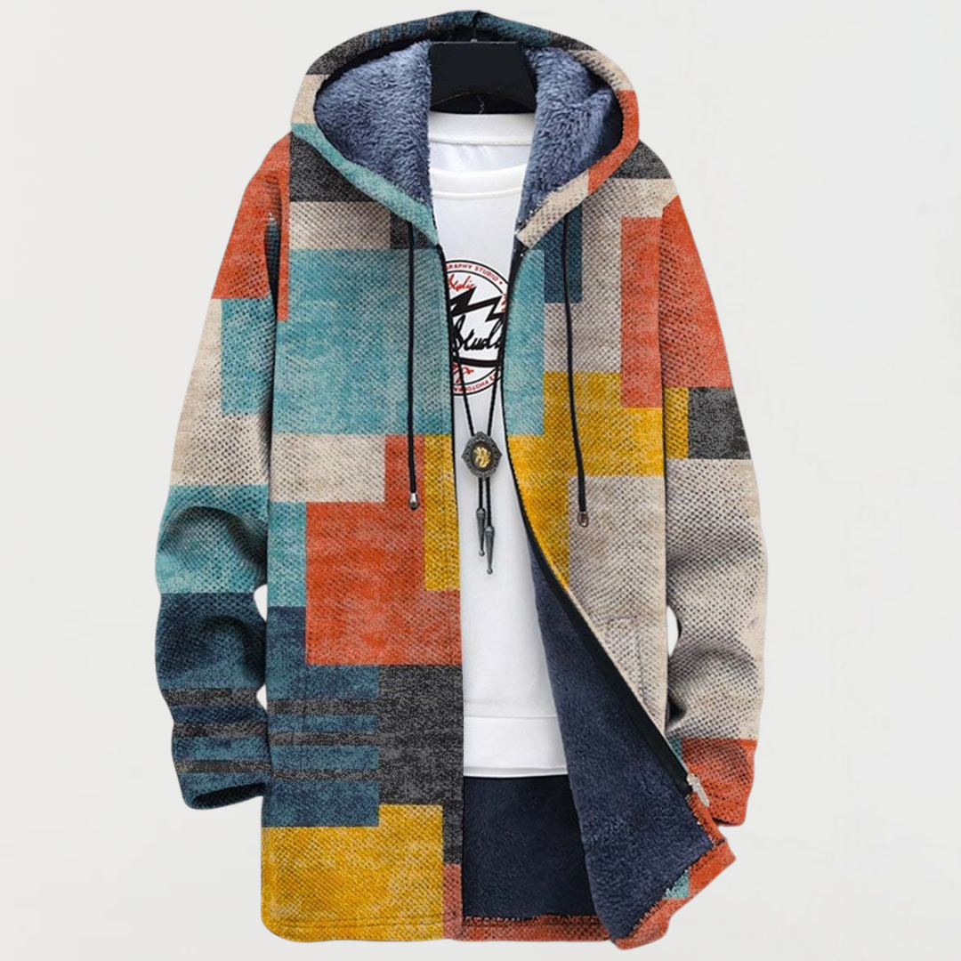 Yara - Cappotto geometrico color block