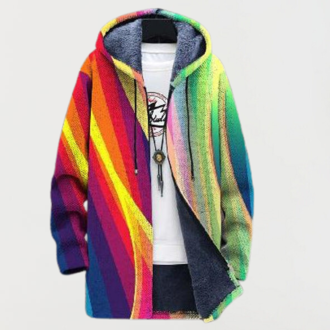 Asha - Felpa a righe arcobaleno