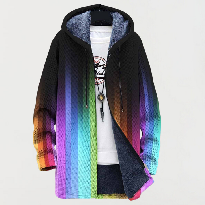 Mila - Cappotto a righe arcobaleno
