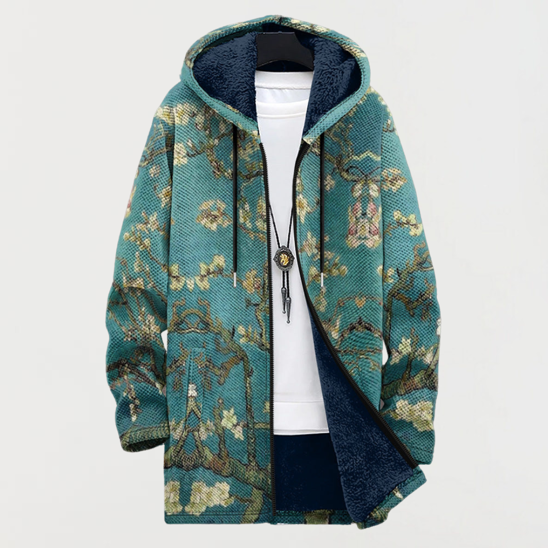 Ember - Cappotto con design floreale artistico
