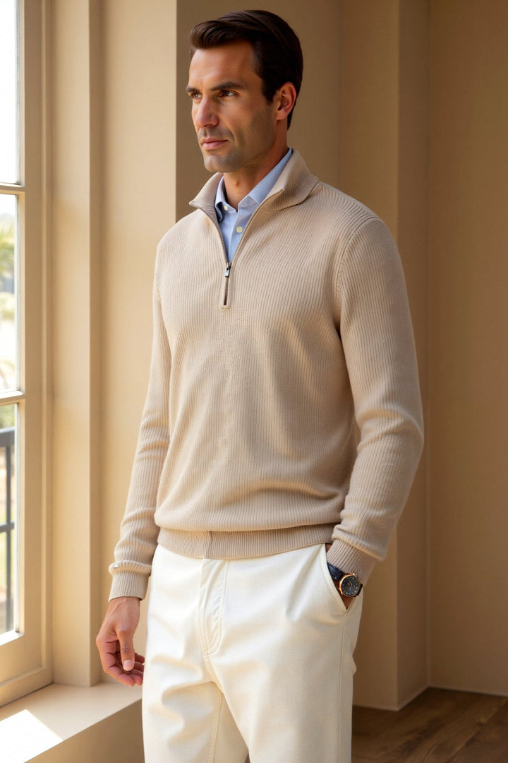 Hamish - Maglione a collo alto con zip