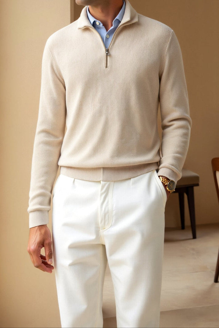 Hamish - Maglione a collo alto con zip
