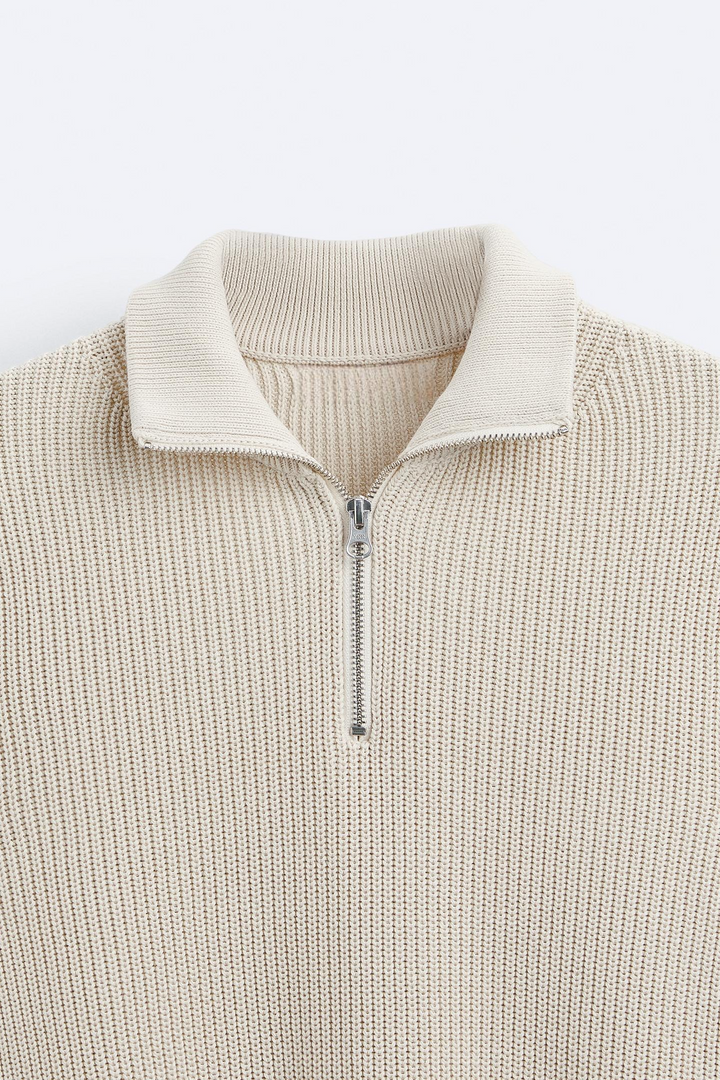 Hamish - Maglione a collo alto con zip