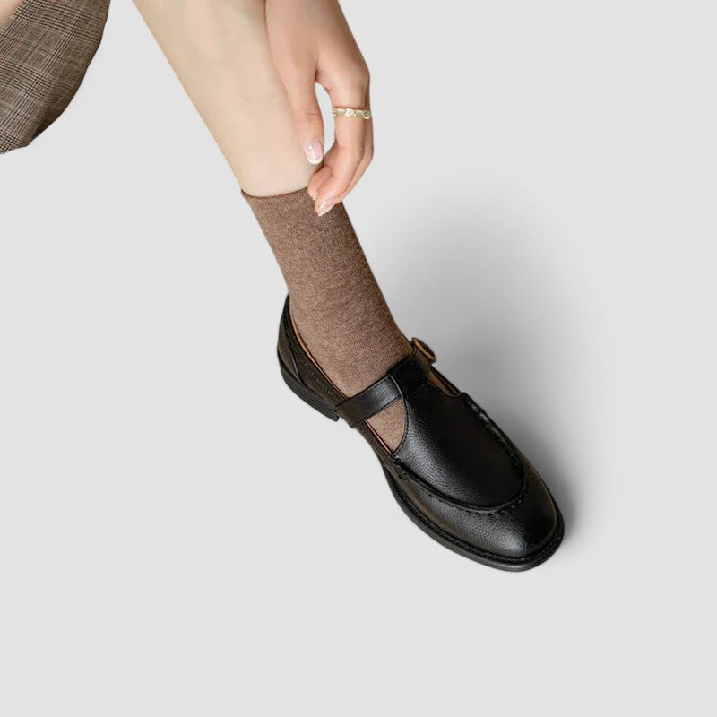 Winifred - Scarpe Mary Jane ortopediche con punta quadrata