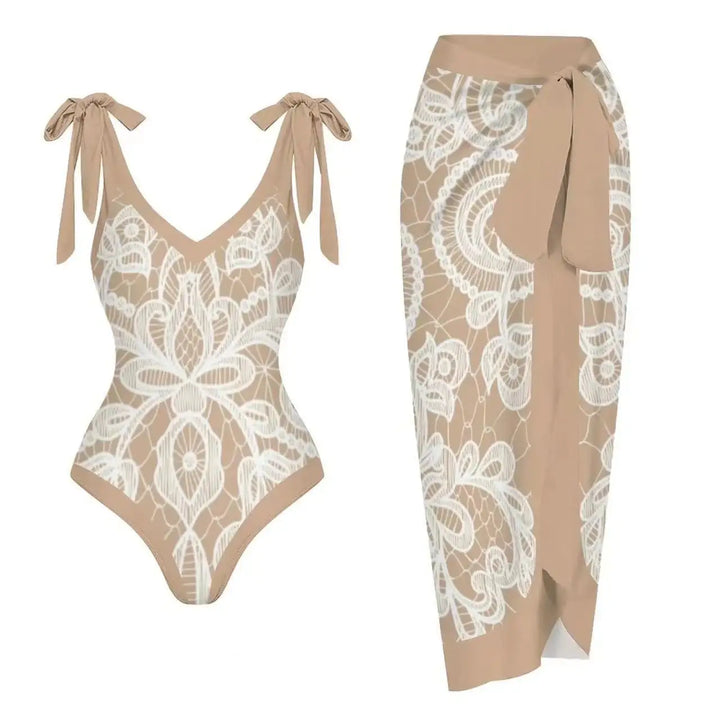 Zemina™ | Costume intero push-up modellante con accappatoio abbinato