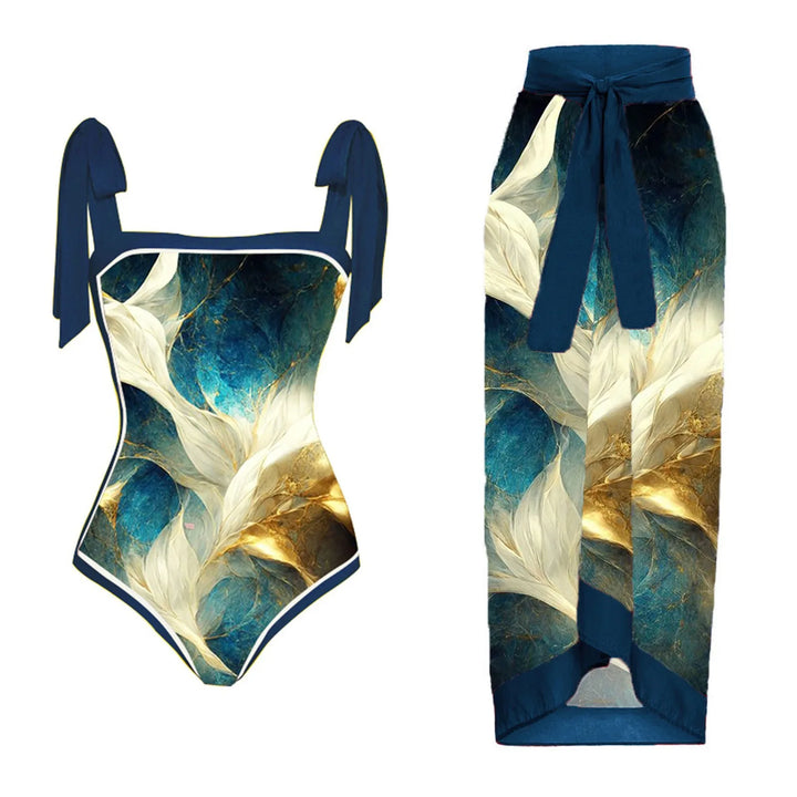 Zemina™ | Costume intero push-up modellante con accappatoio abbinato