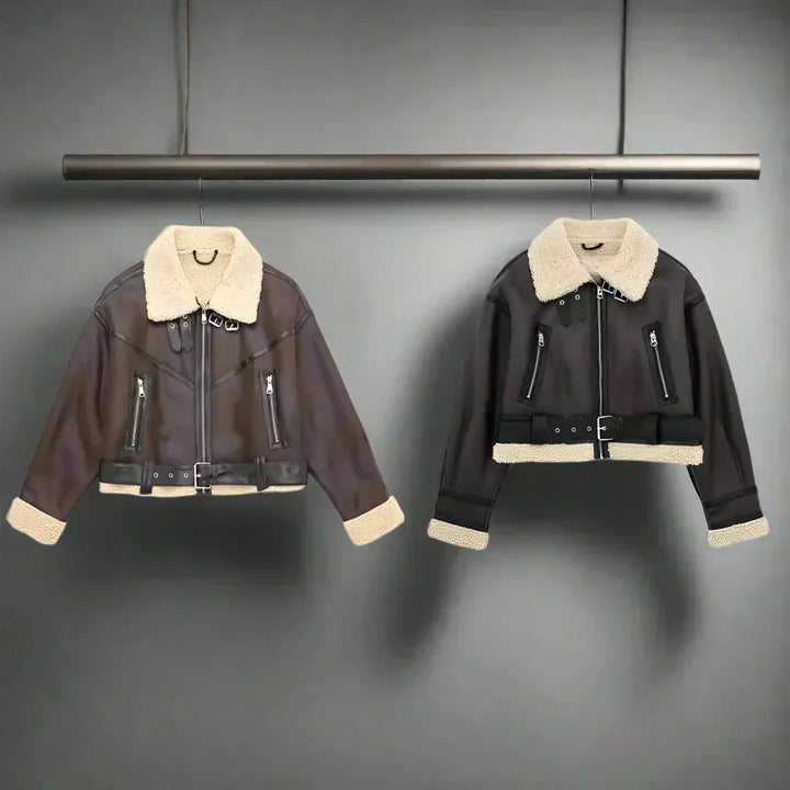 Giacca in pelle alla moda per le donne