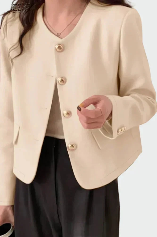 Lena - Blazer con bottoni dorati