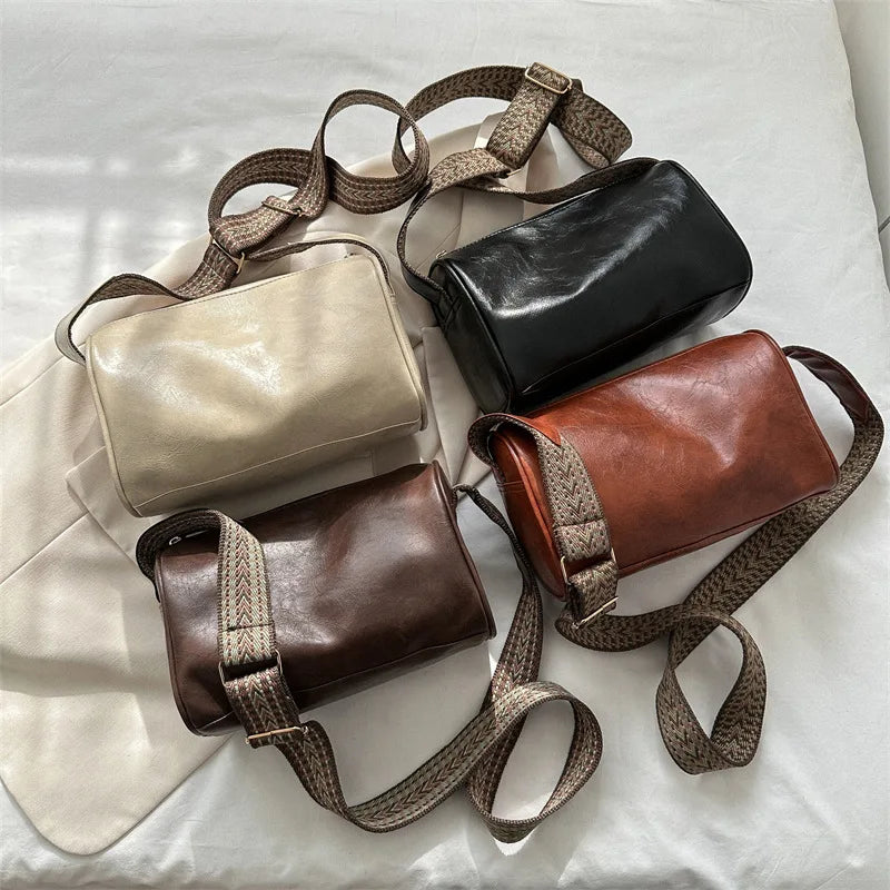 Borsa a tracolla vintage con tracolla intrecciata regolabile