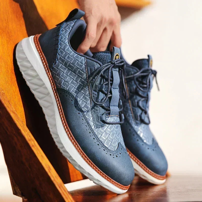 Angus - Sneakers in similpelle Oxford