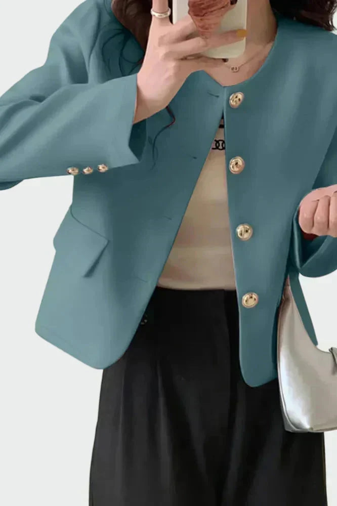 Lena - Blazer con bottoni dorati