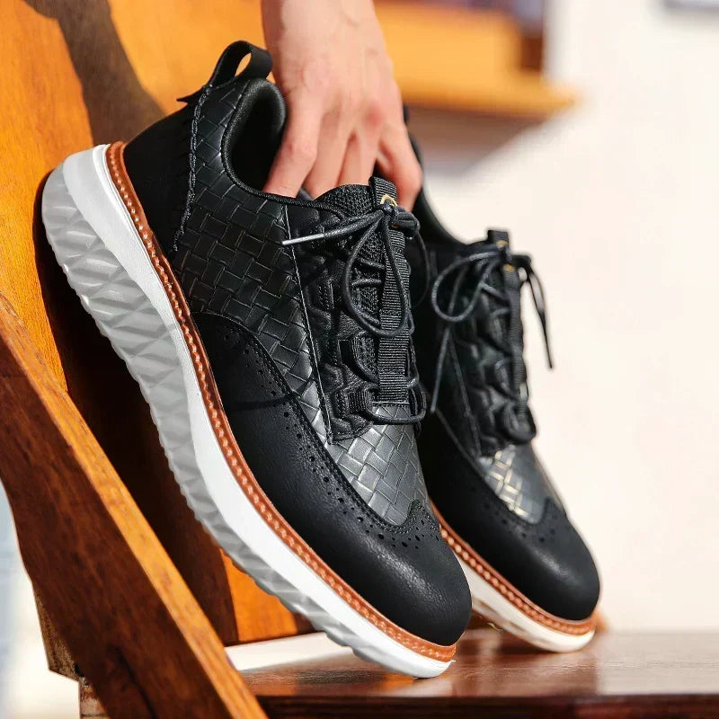 Angus - Sneakers in similpelle Oxford