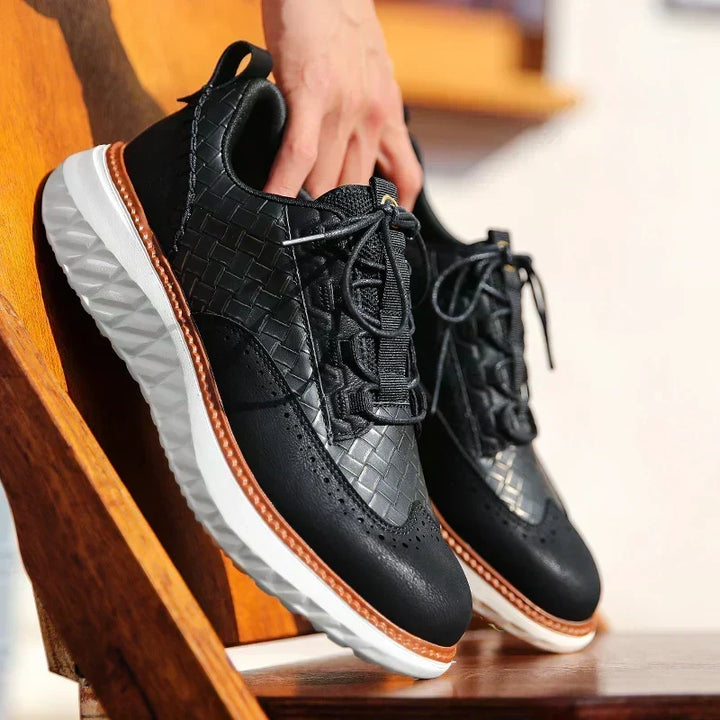 Angus - Sneakers in similpelle Oxford