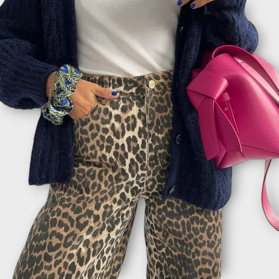 Mia - Jeans leopardati vintage