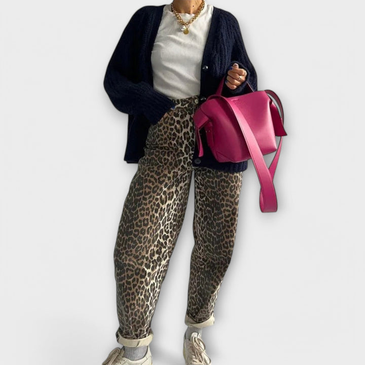 Mia - Jeans leopardati vintage