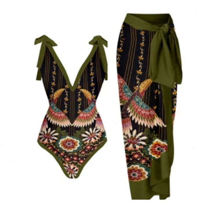 Zemina™ | Costume intero push-up modellante con accappatoio abbinato