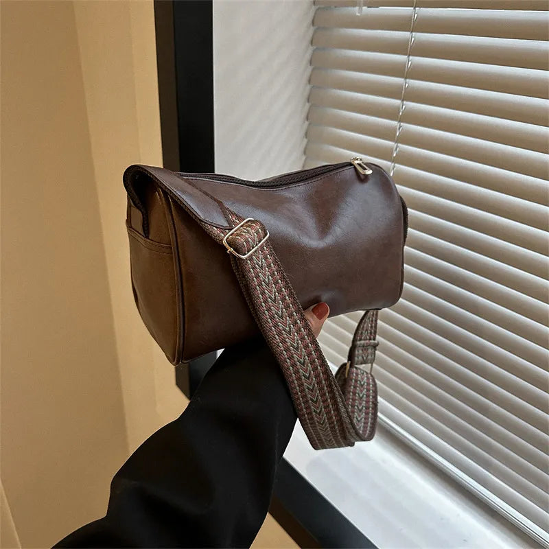 Borsa a tracolla vintage con tracolla intrecciata regolabile