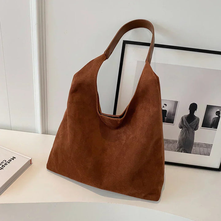 Borsa Hobo in pelle scamosciata
