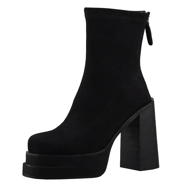 Skye - Modern Faux Suede Comfort Boots