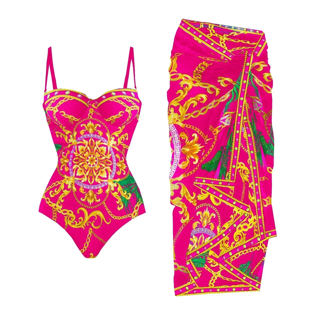 Zemina™ | Costume intero push-up modellante con accappatoio abbinato