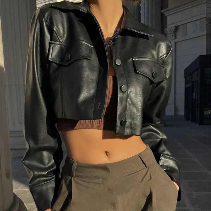 Giacca in pelle alla moda