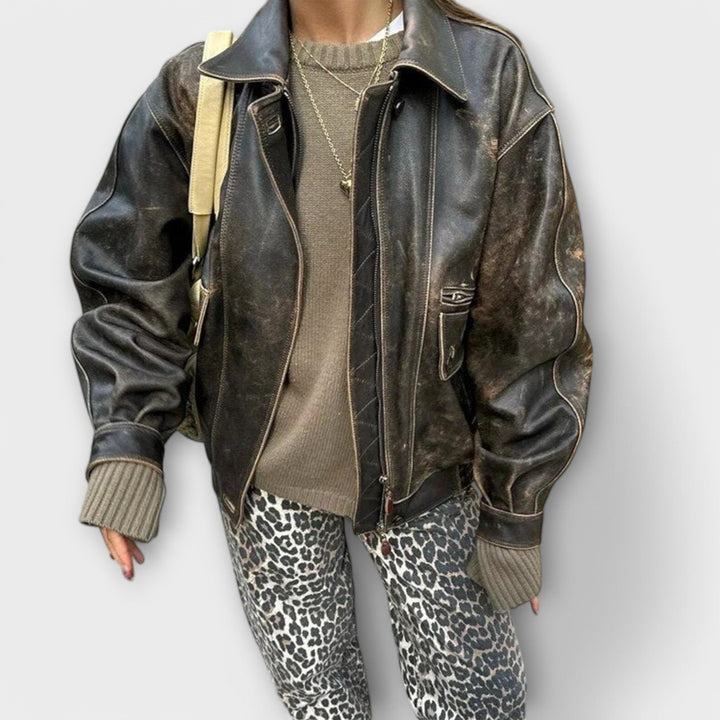 Mia - Jeans leopardati vintage