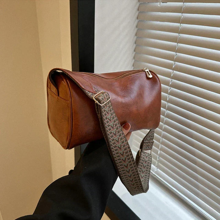 Borsa a tracolla vintage con tracolla intrecciata regolabile