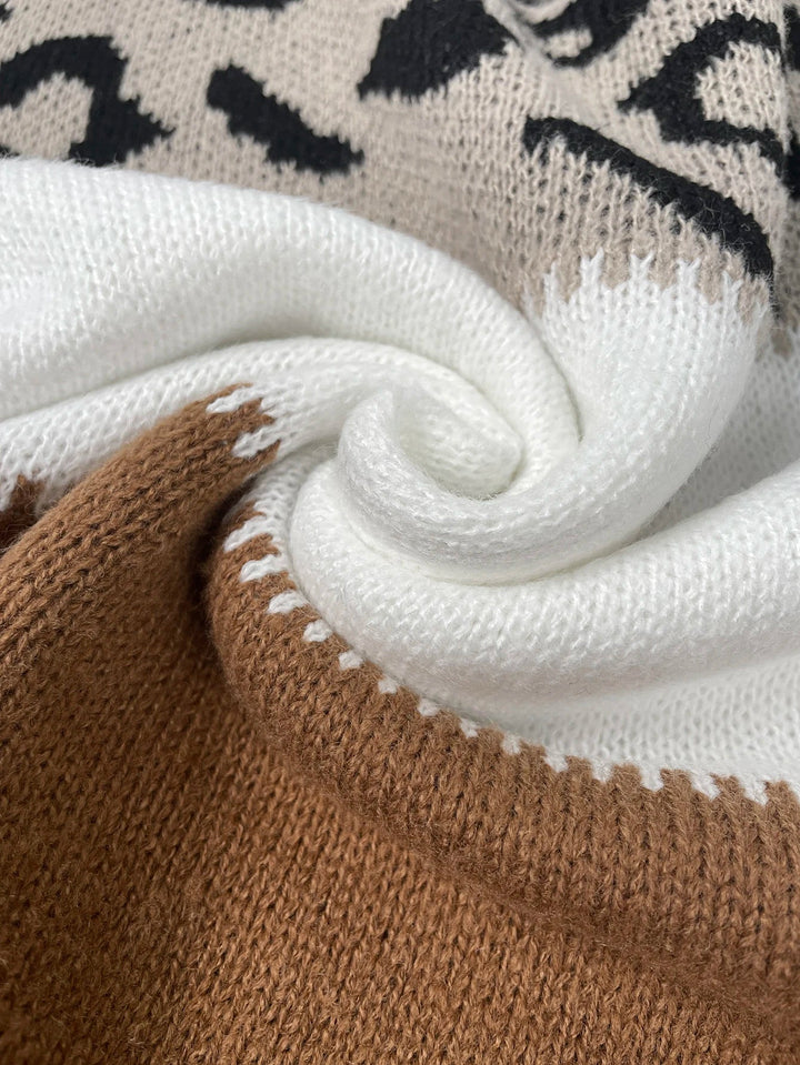 Maglione con stampa leopardata