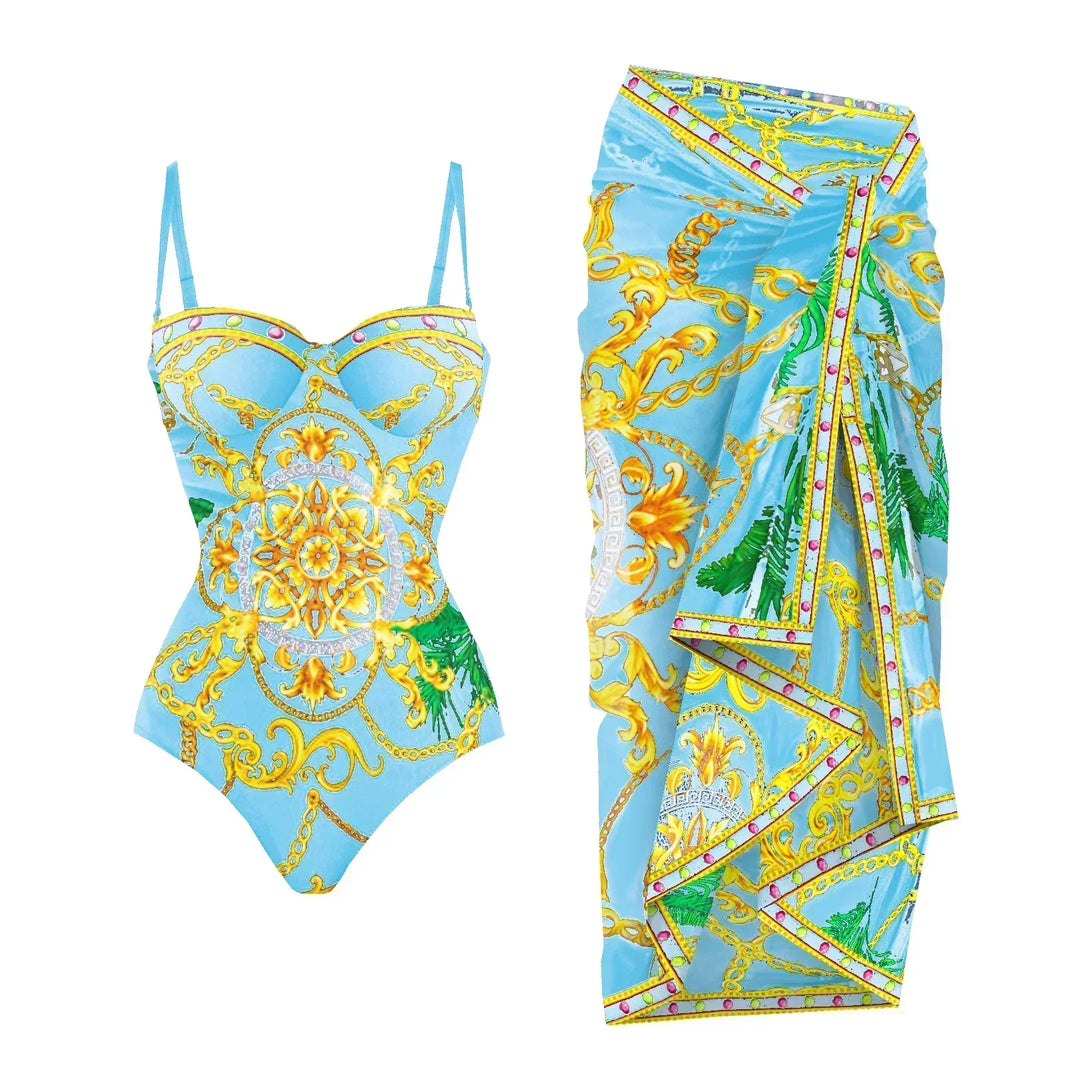 Zemina™ | Costume intero push-up modellante con accappatoio abbinato