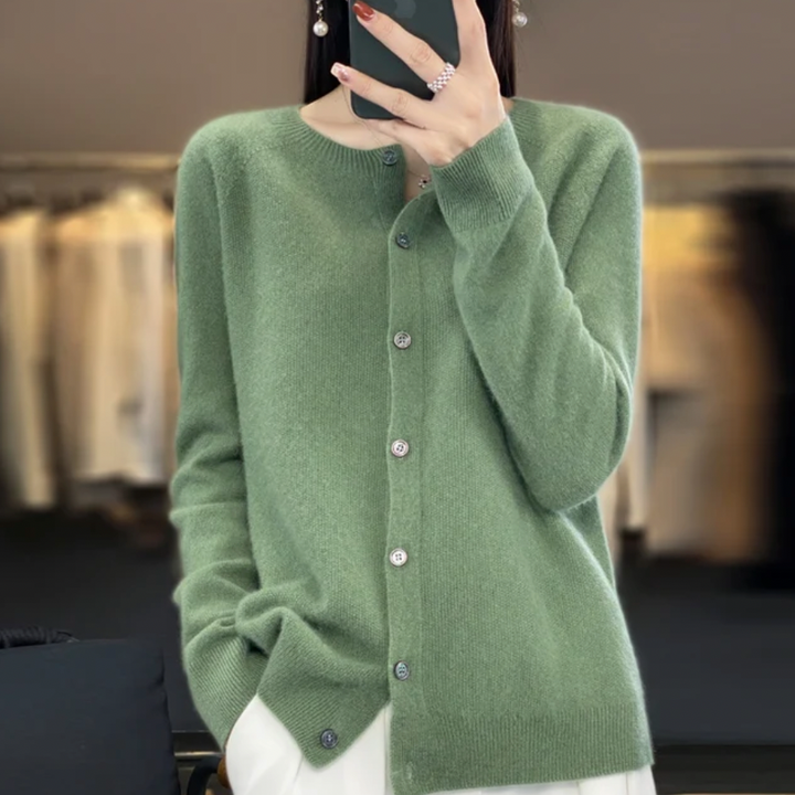 Cardigan comodo con bottoni