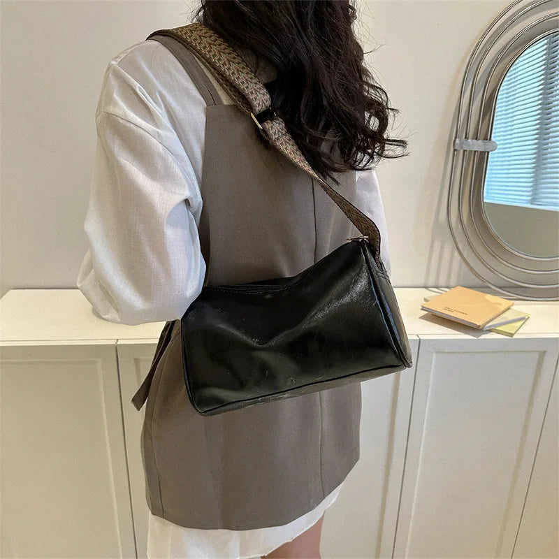 Borsa a tracolla vintage con tracolla intrecciata regolabile