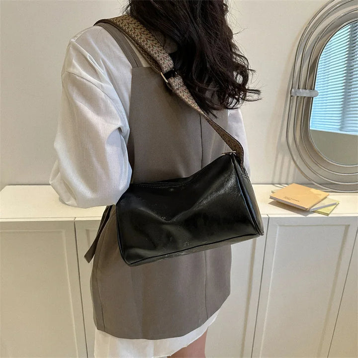Borsa a tracolla vintage con tracolla intrecciata regolabile