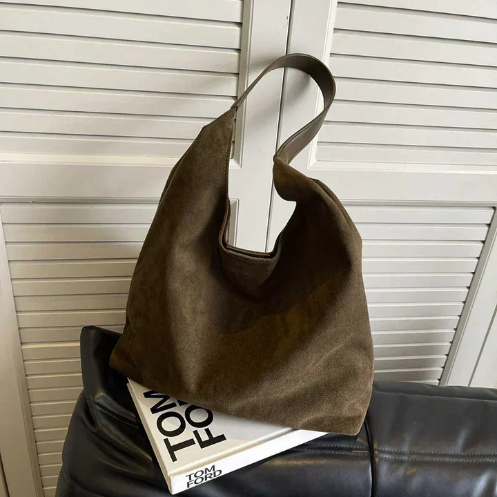Borsa Hobo in pelle scamosciata