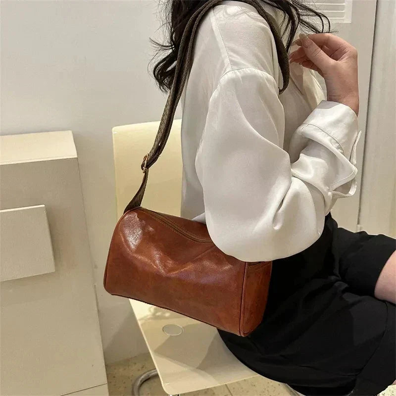Borsa a tracolla vintage con tracolla intrecciata regolabile