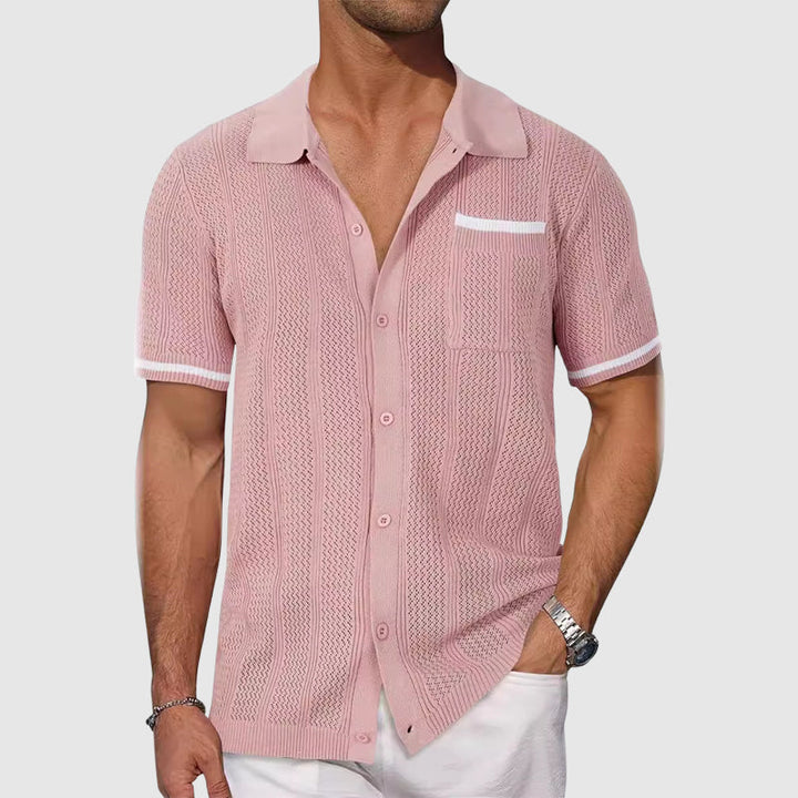 Elijah - Camicia con colletto a contrasto