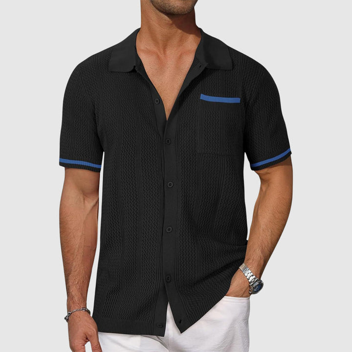 Elijah - Camicia con colletto a contrasto