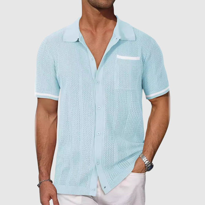 Elijah - Camicia con colletto a contrasto