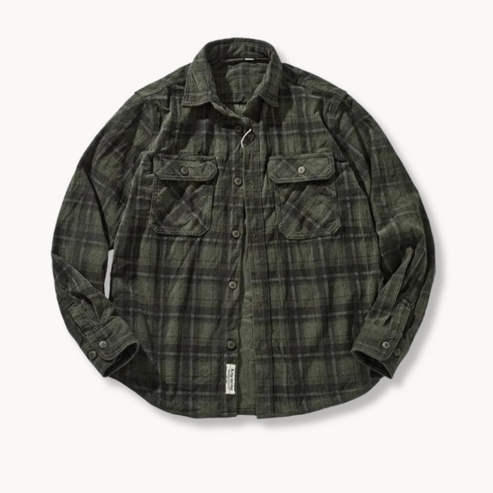 Mitchell - Camicia in misto velluto a coste