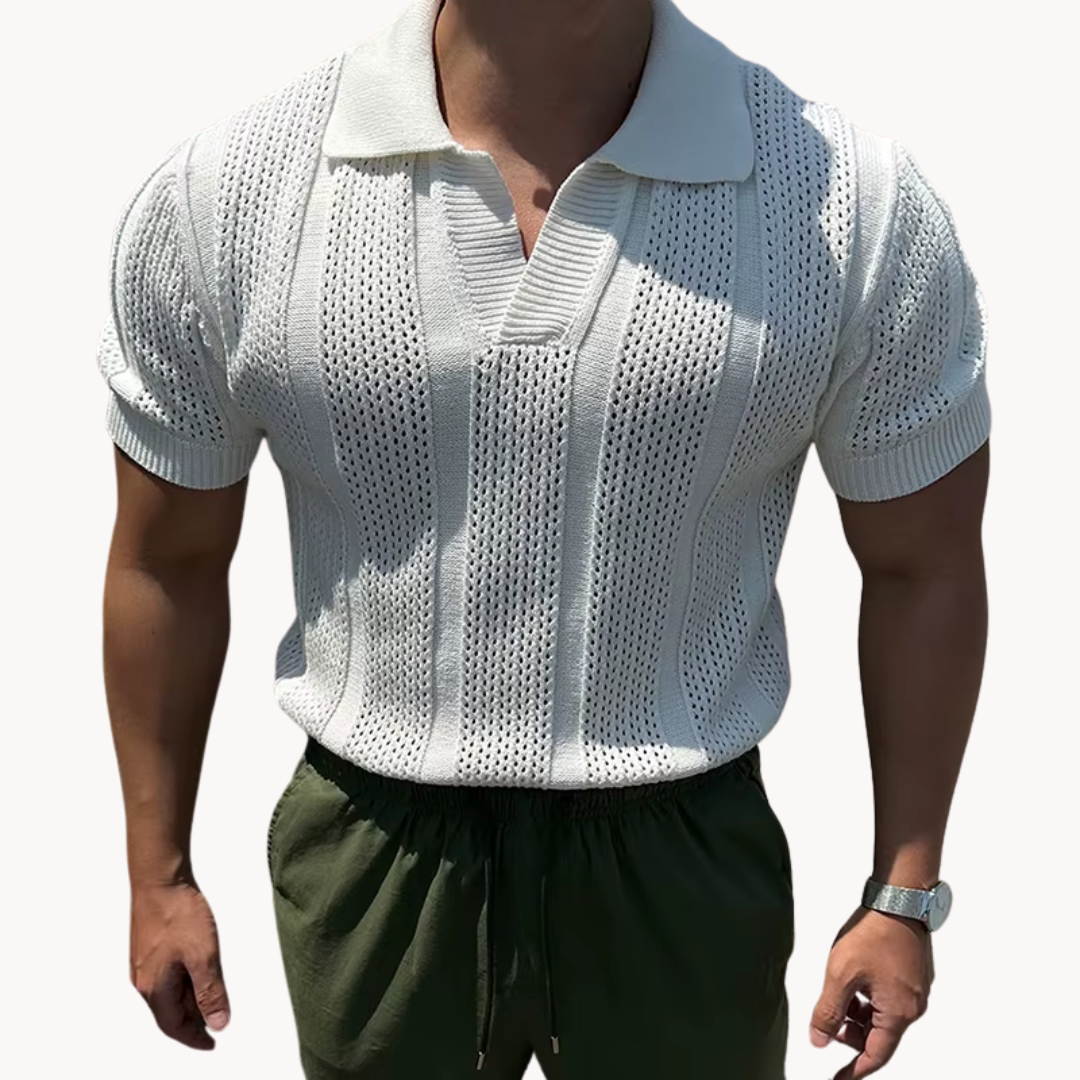 Benjamin - Camicia in maglia a collo aperto