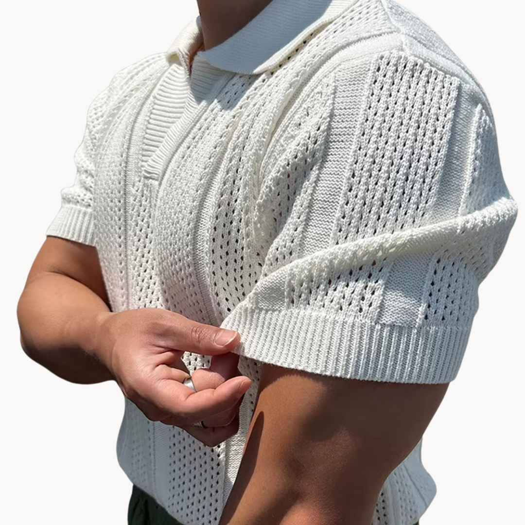Benjamin - Camicia in maglia a collo aperto