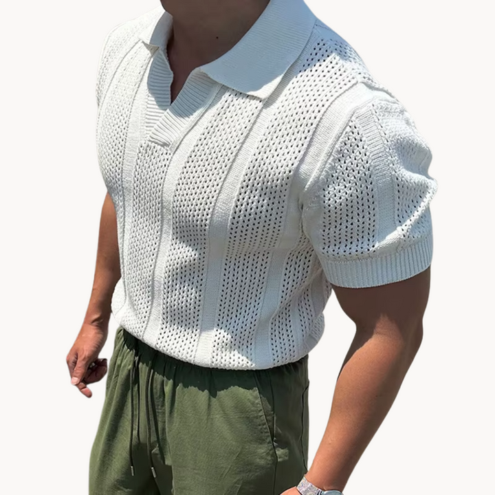 Benjamin - Camicia in maglia a collo aperto