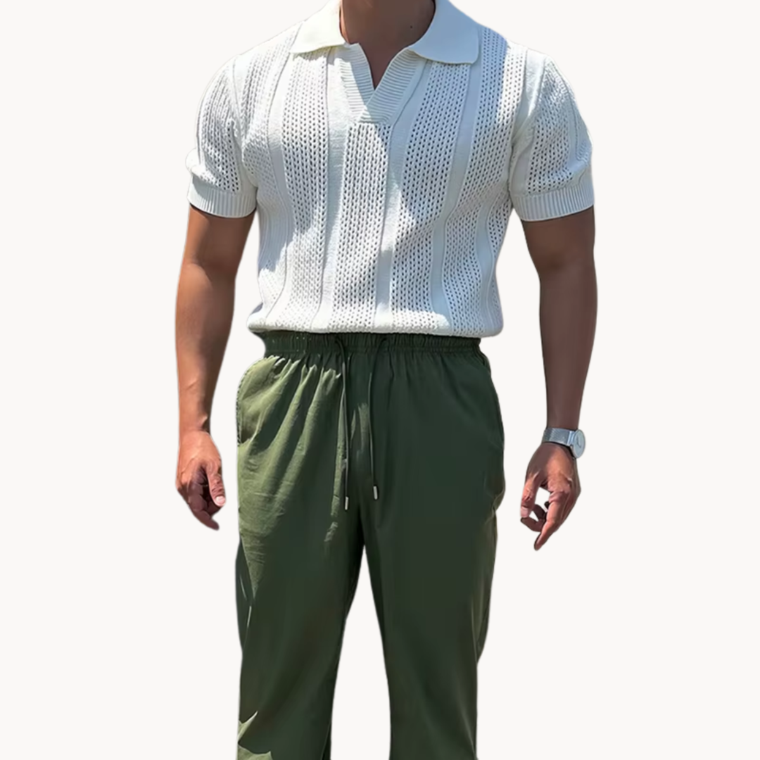 Benjamin - Camicia in maglia a collo aperto