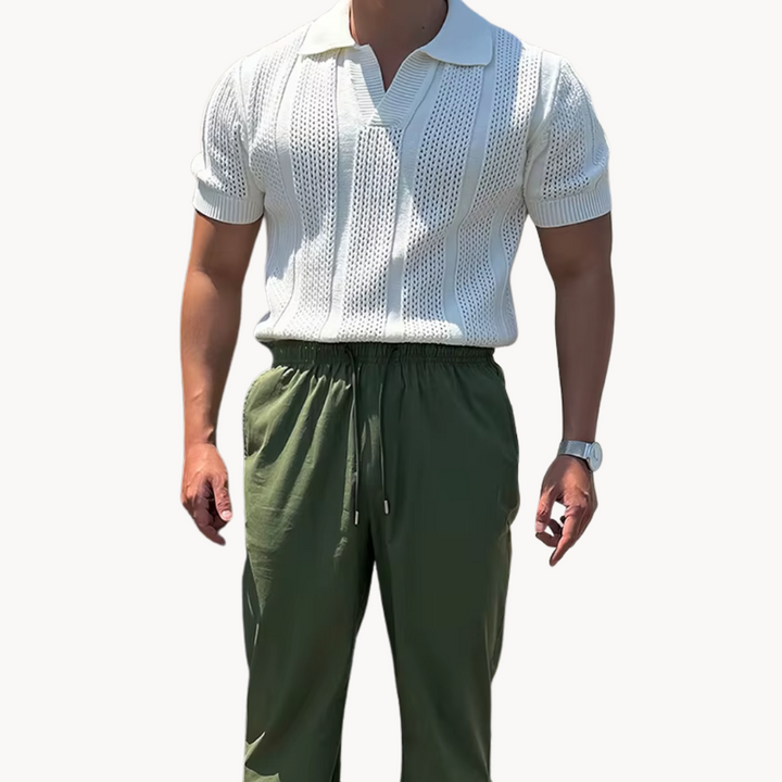 Benjamin - Camicia in maglia a collo aperto