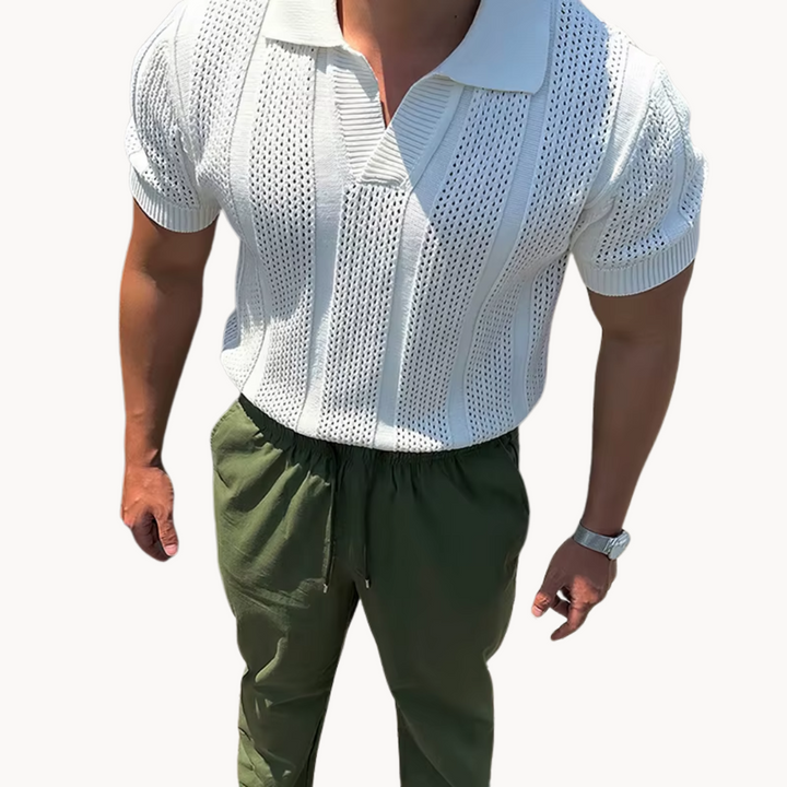 Benjamin - Camicia in maglia a collo aperto